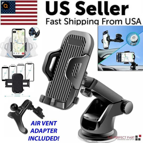 360Universal Mount Holder Car Stand Windshield For Mobile Cell Phone