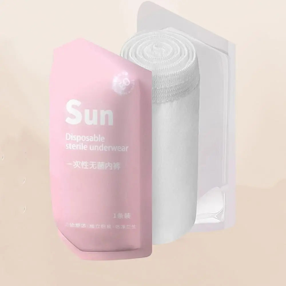 5Pcs Traceless Women's Disposable Panties Mid Waist Cotton Crotch Stripe Seamless Briefs Lingerie Plus Size Underwears for Women