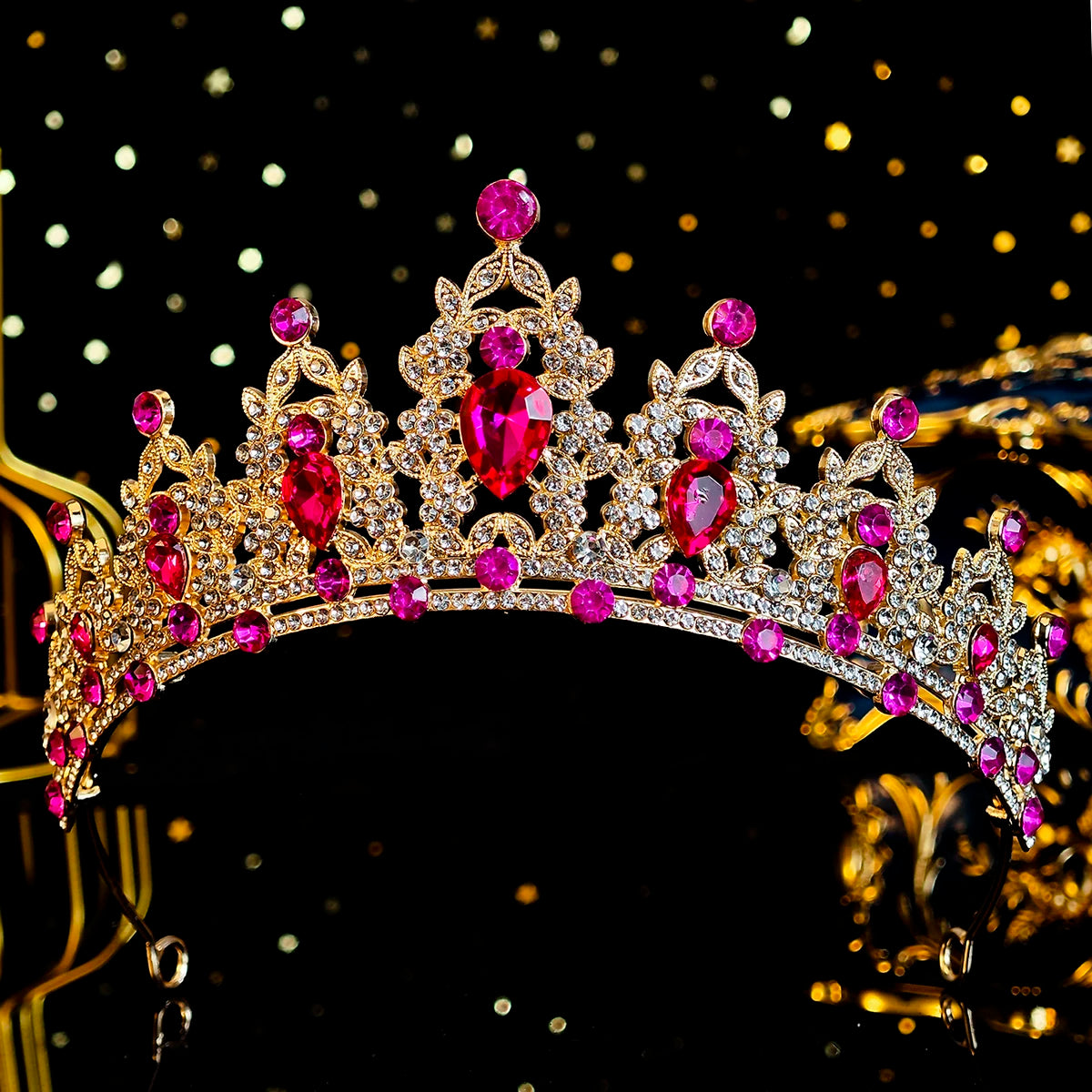 Elegant Crystal Bridal Crown Exquisite European and American Rhinestone Hair Bands Tiara Headpieces Party Jewelry Accessories