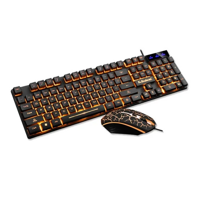 KM320 Keyboard And Mouse Set Waterproof Luminous Game Backlit Keyboard