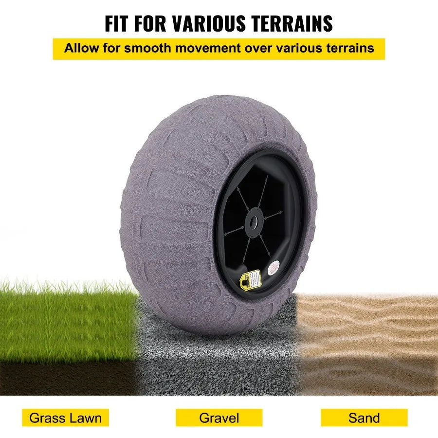Beach Balloon Wheels 15.7 Replacement Sand Tires TPU Cart Tires for Kayak Dolly Canoe Cart and Buggy w Free Air Pump 2Pack