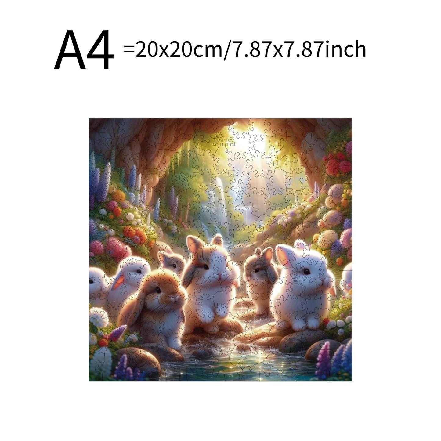 Little Bunny Beauty Animal Puzzles High Quality Jigsaw Puzzle Wooden Puzzle Best Christmas Gift