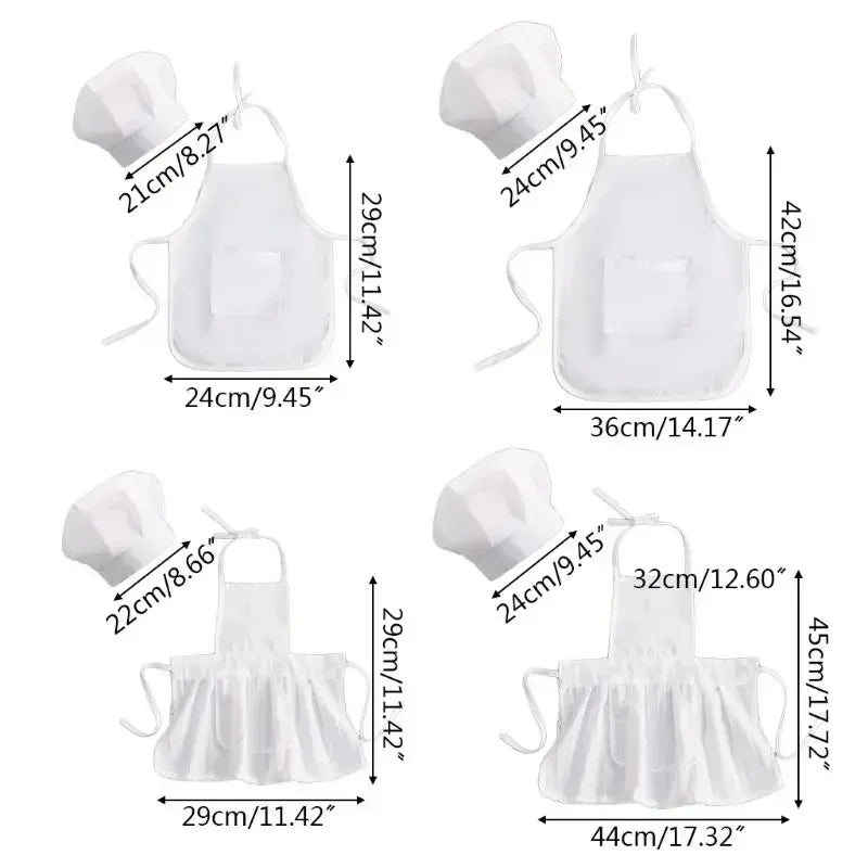 2PCS Baby Chef Apron Hat for Kids Costumes Chef Baby Cook Costume Newborn Photography Prop Newborn Hat Apron Set Baby Clothes
