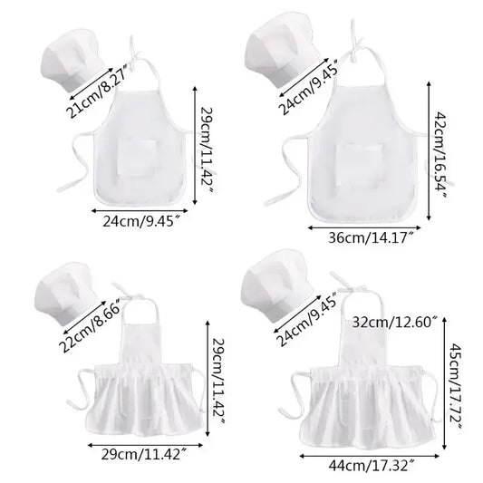 2PCS Baby Chef Apron Hat for Kids Costumes Chef Baby Cook Costume Newborn Photography Prop Newborn Hat Apron Set Baby Clothes
