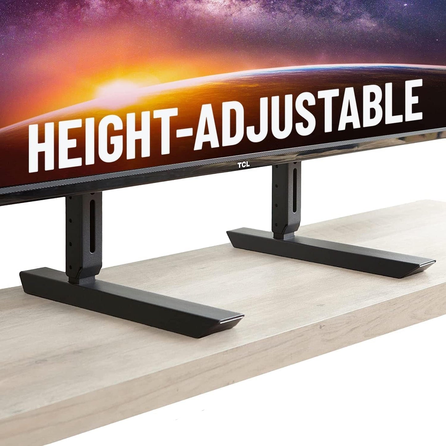 Universal Height Adjustable TV Stand For 49 To 77 Inch TVs