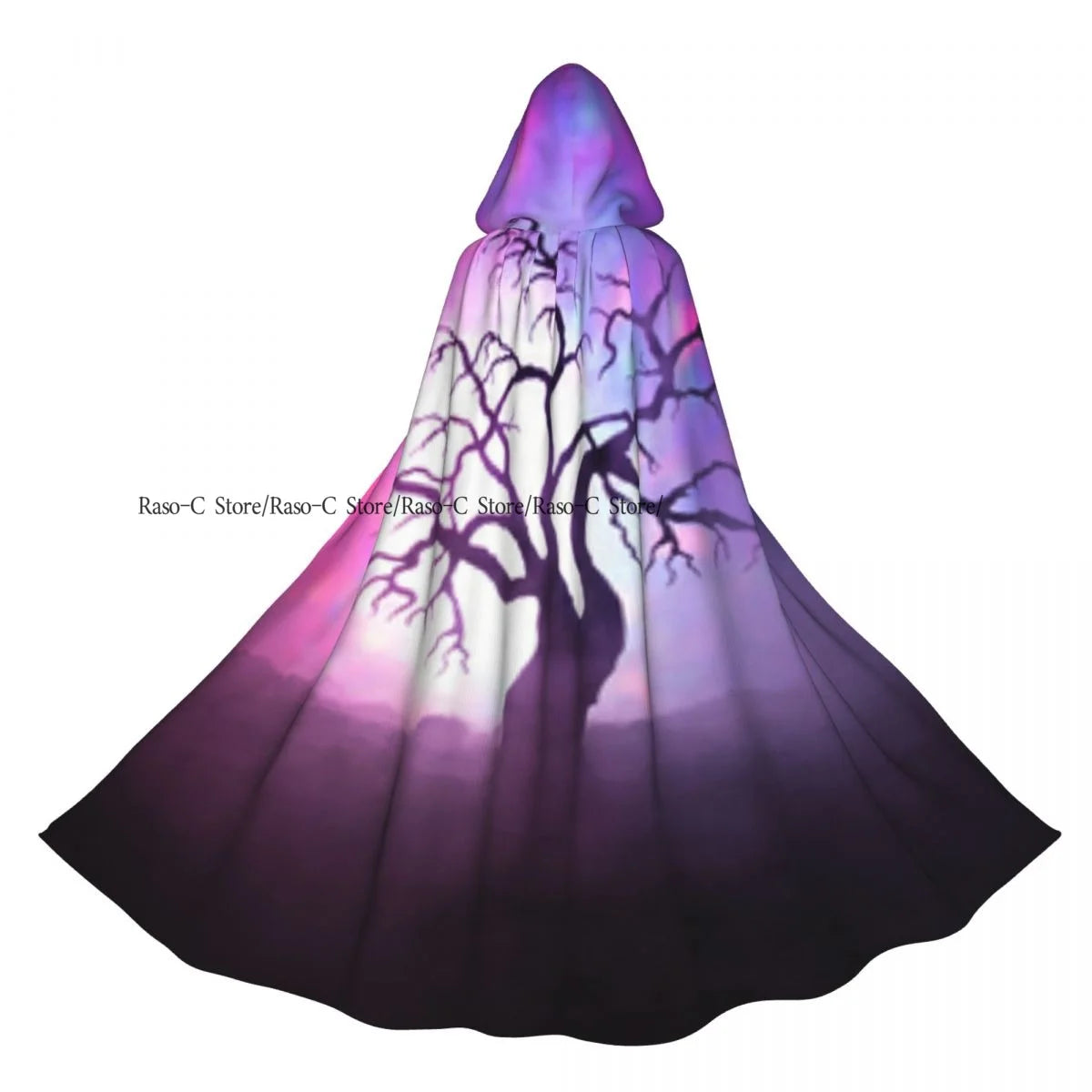 Hooded Cloak Unisex Cloak with Hood Tree With Ripe Apples Harvest Season Theme Cloak Vampire Witch Cape Cosplay Costume