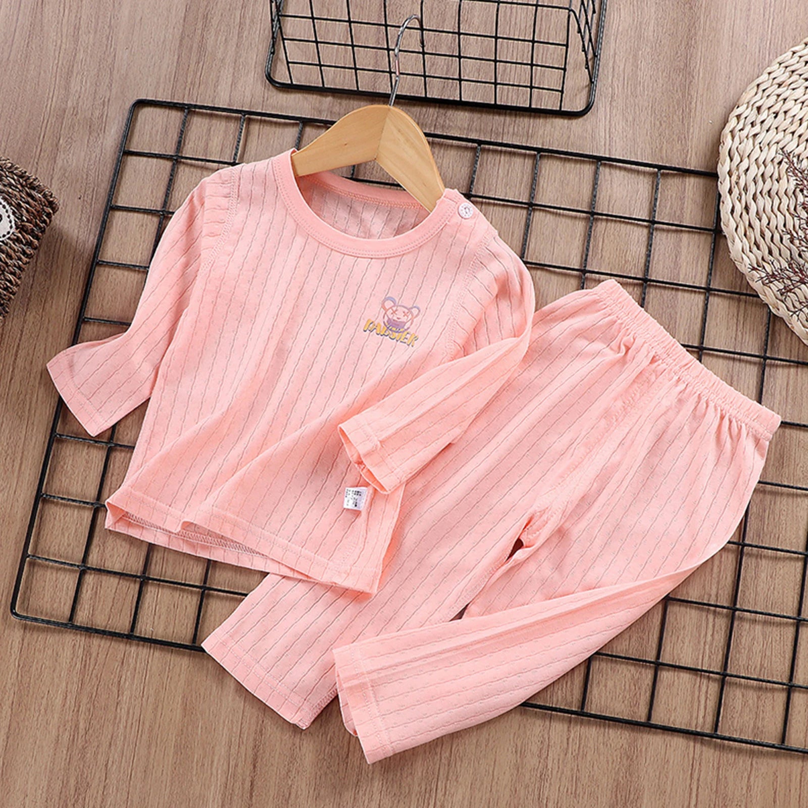 Child Baby Boys Girls Summer Cotton Sleepwear Kids Homewear Children Lightweight Conformtable Pyjamas Cartton Clothes Pullover