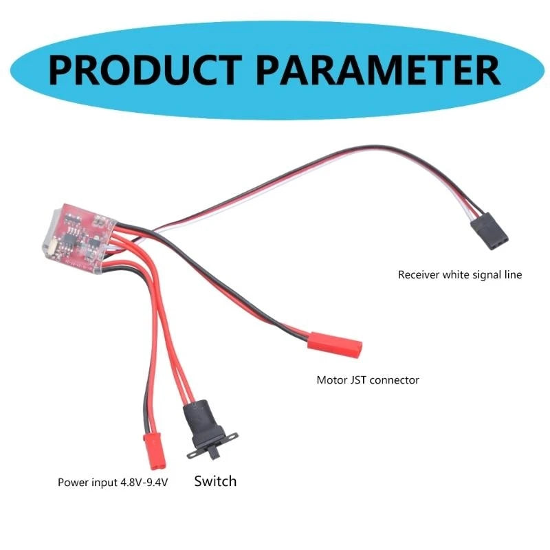 30A 4-8V Mini Brushed Electric Speed Controller RC Car Motor 1/16 1/18 1/24 ESC Brush Electronic Motor Speed Controller 601E