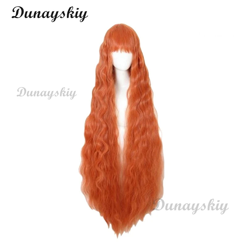 Friel Cosplay Anime Costume Wig White Dress Lolita Daily Wear Cos Hair Orange Full Set Suit Halloween Party