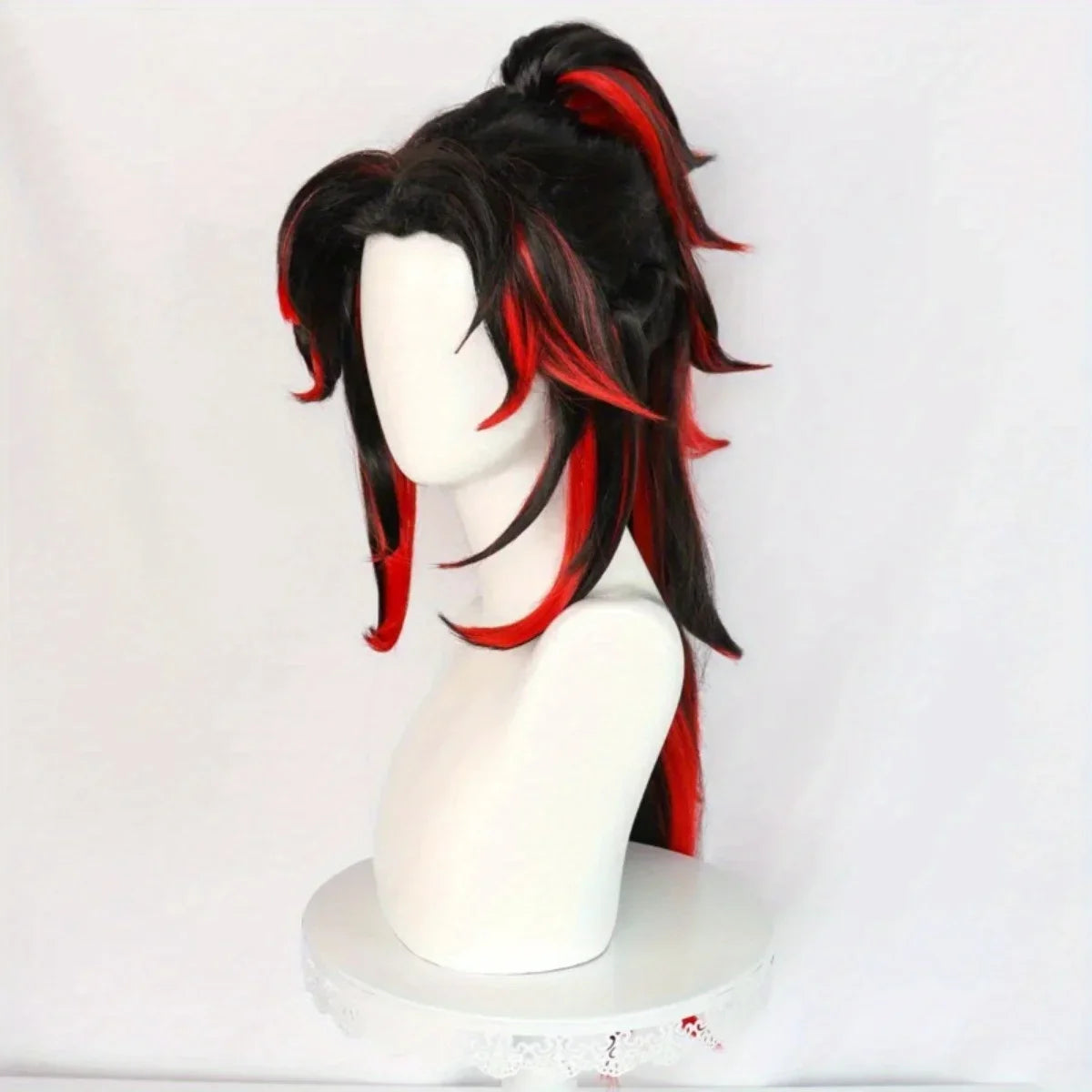 Tsugikuni Yoriichi Anime Cosplay Wig Long Synthetic Hair Halloween Props Mens Wig Christmas Ideal for Cosplay School Events