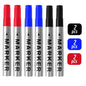 Permanent Paint Marker Pen Waterproof Black Pen for Tyre Oily Markers Quick Drying Signature Pen Stationery Supplies