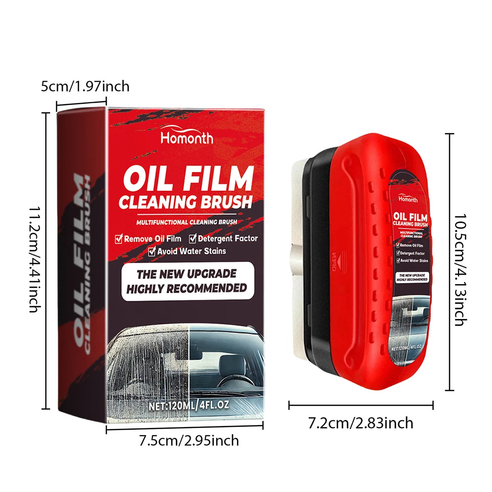 Car Glass Oil Film Remover Automotive Glass Sponge Cleaner Brush Oil Film Cleaning for Front Inner Windshield Glass Car Cleaning