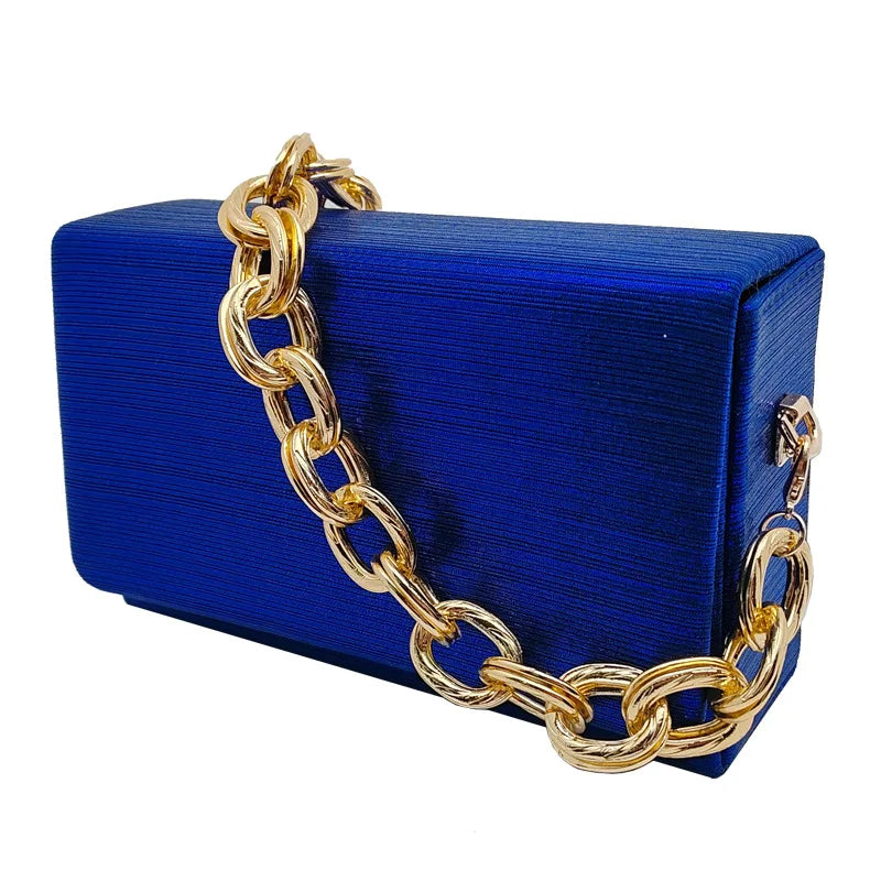 European and American Fashion Simple Evening Bag Dress Party Bride Bag Yellow Small Square Bag Chaozhou Factory Cro