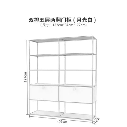b7+  Nordic medieval cream wind small apartment display cabinet stainless steel module furniture decorative cabinet