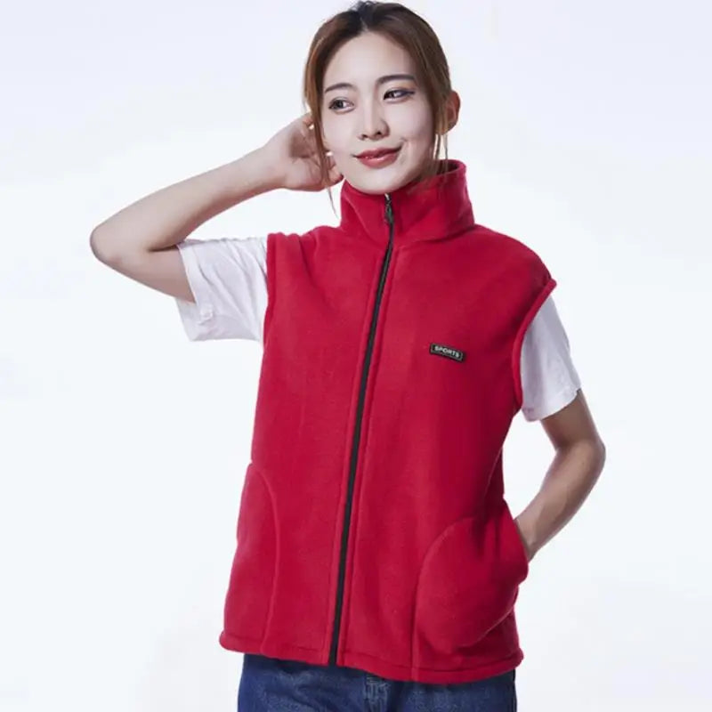 New Fleece Women Vests Autumn Korean Plus size Sleeveless Jackets Ladies Fashion Zipper Casual Waistcoat Female 442