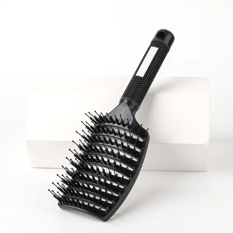 Detangling Hair Brush Bristle&Nylon Women Wet Massage Comb Curly Hairdressing Salon Styling Tools Special for real hair wigs