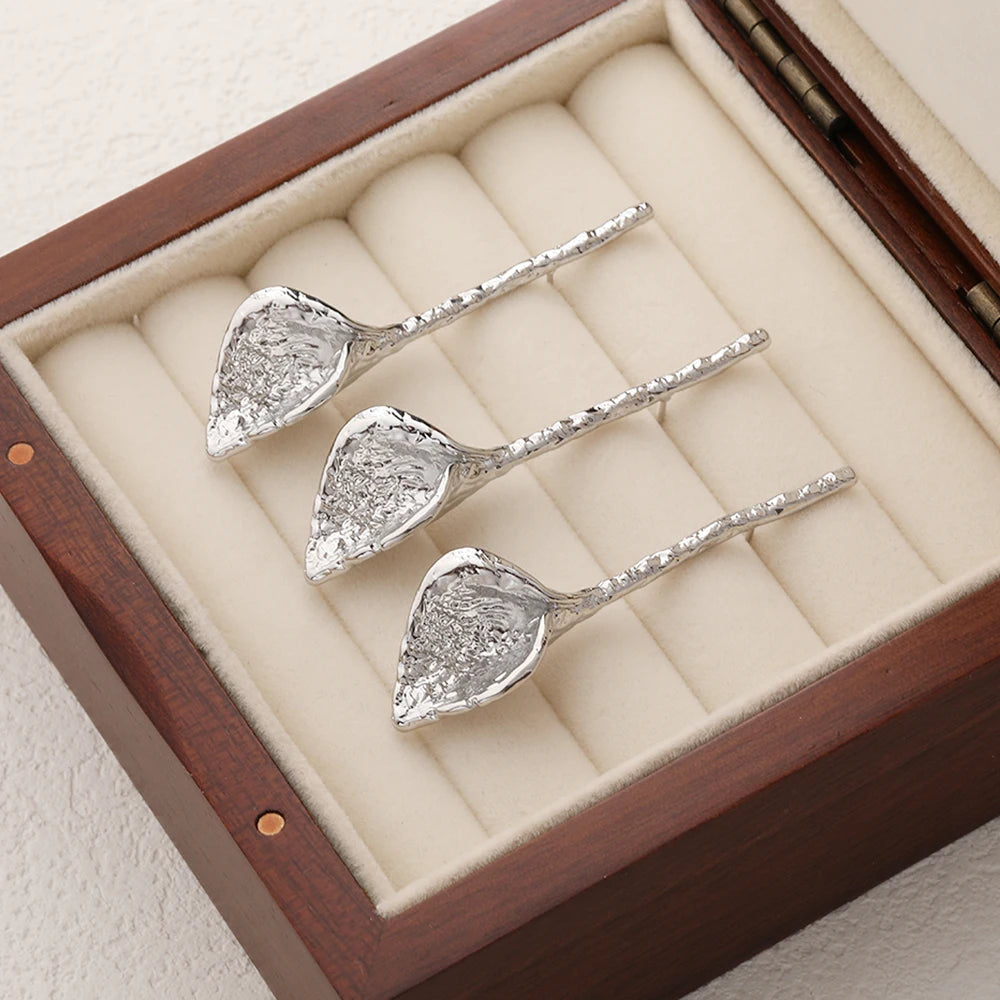 2PCS Dainty Long Flowers Ear Studs Earrings for Jewelry Making Findings DIY Brass 14k Gold Plated 55*16mm Accessories