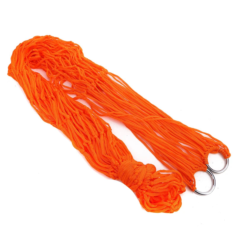 Portable Garden Outdoor Thickened Nylon Rope Hammock Indoor Mesh Hammock Portable Simple Hammock Swing Chair