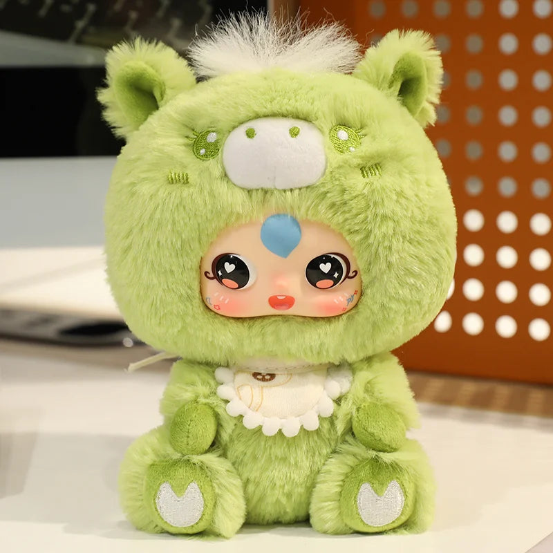 16cm Cartoon Animal Headcover Baby Plush Doll Enamel Toy Colorful Horse Plush Toy Pendant Home Decoration Gift For Children