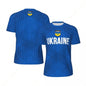 Ukraine Flag Graphic Football T Shirts For Men Summer Casual 3D National Emblem Printed Sports T-shirt Loose Breathable Tees