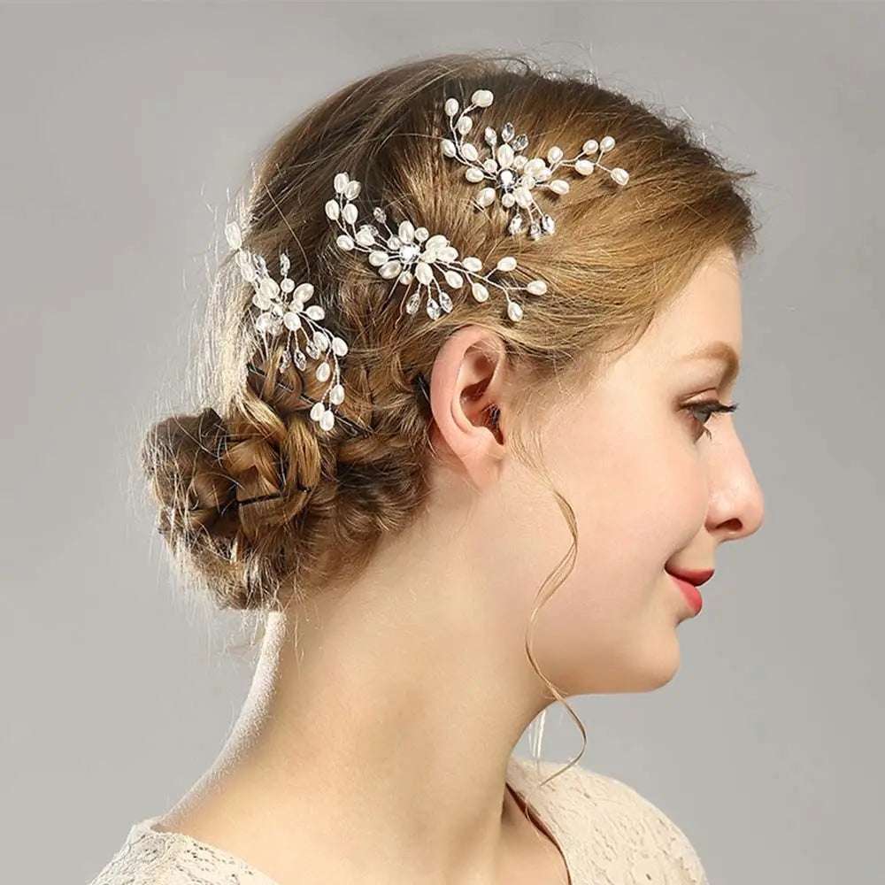 Bride Prom Crystal Rhinestone Women Jewelry Headwear Hairpin Hair Accessories Hair Fork