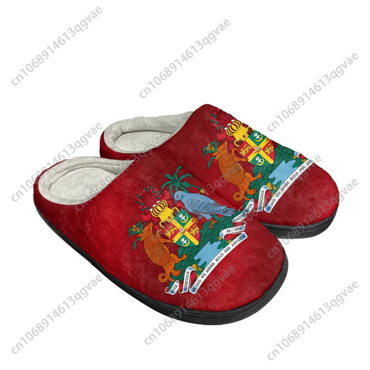 Grenada Flag Home Cotton Custom Slippers Mens Womens Sandals Grenada Plush Bedroom Casual Keep Warm Shoes Thermal Slipper