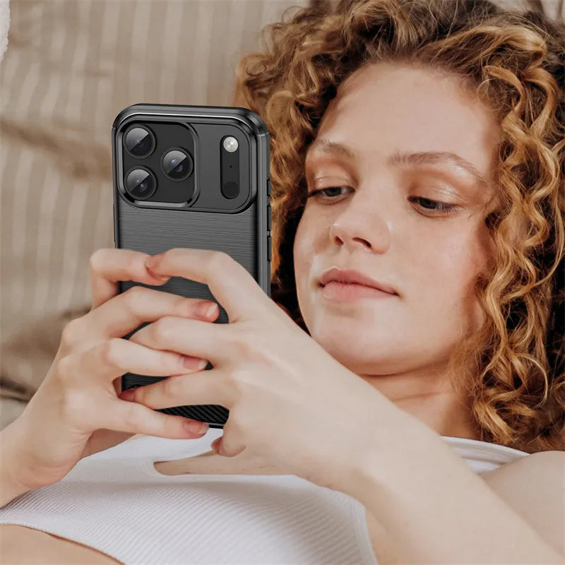 For iPhone 17 Pro Case For apple iPhone 17 Air iPhone 17 Pro Max Cover Shockproof Anti-Slip Brushed TPU Protective Phone Cover
