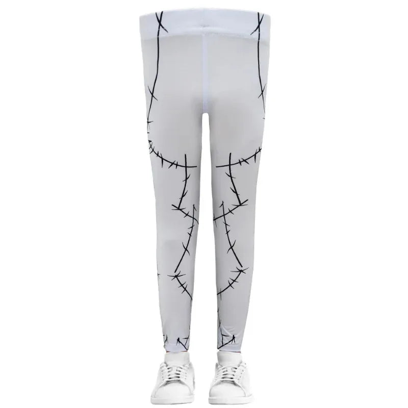 Cosplay Anime Kids Dress Girls Nightmare Before Christmas Clothing Sally Cosplay Costume Baby Children Ruffle Tracksuit Bir 72th