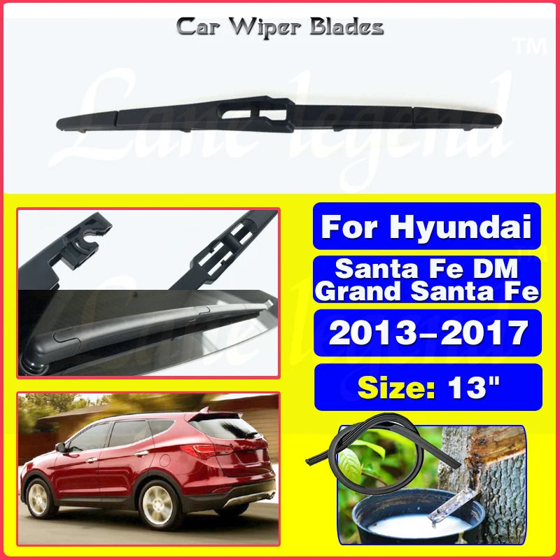 Car Wiper 13" Rear Wiper Blade For Hyundai Santa Fe DM / Grand Santa Fe 2013 - 2017 Windshield Windscreen Window Brushes