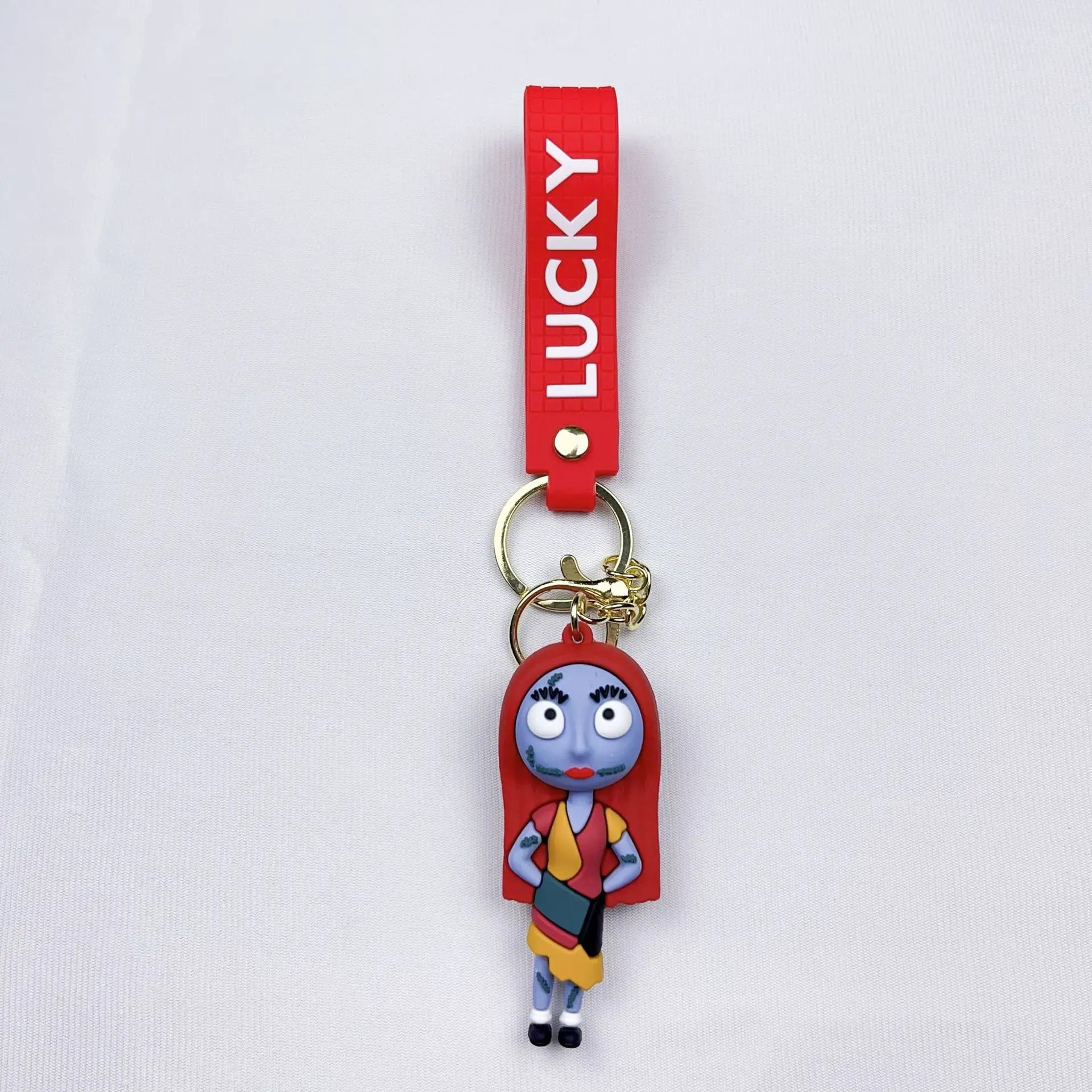Disney Keychain Movie Nightmare Before Christmas Gifts Sally Jack Cartoon Silicone Pendant Decoration Accessories Gift Keyrings