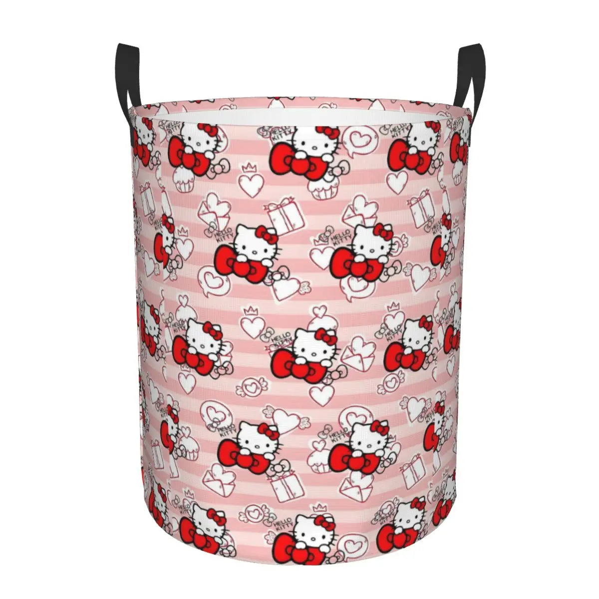 Custom Hello Kitty Laundry Basket Collapsible Large Clothes Storage Bin Cartoon Character Baby Hamper