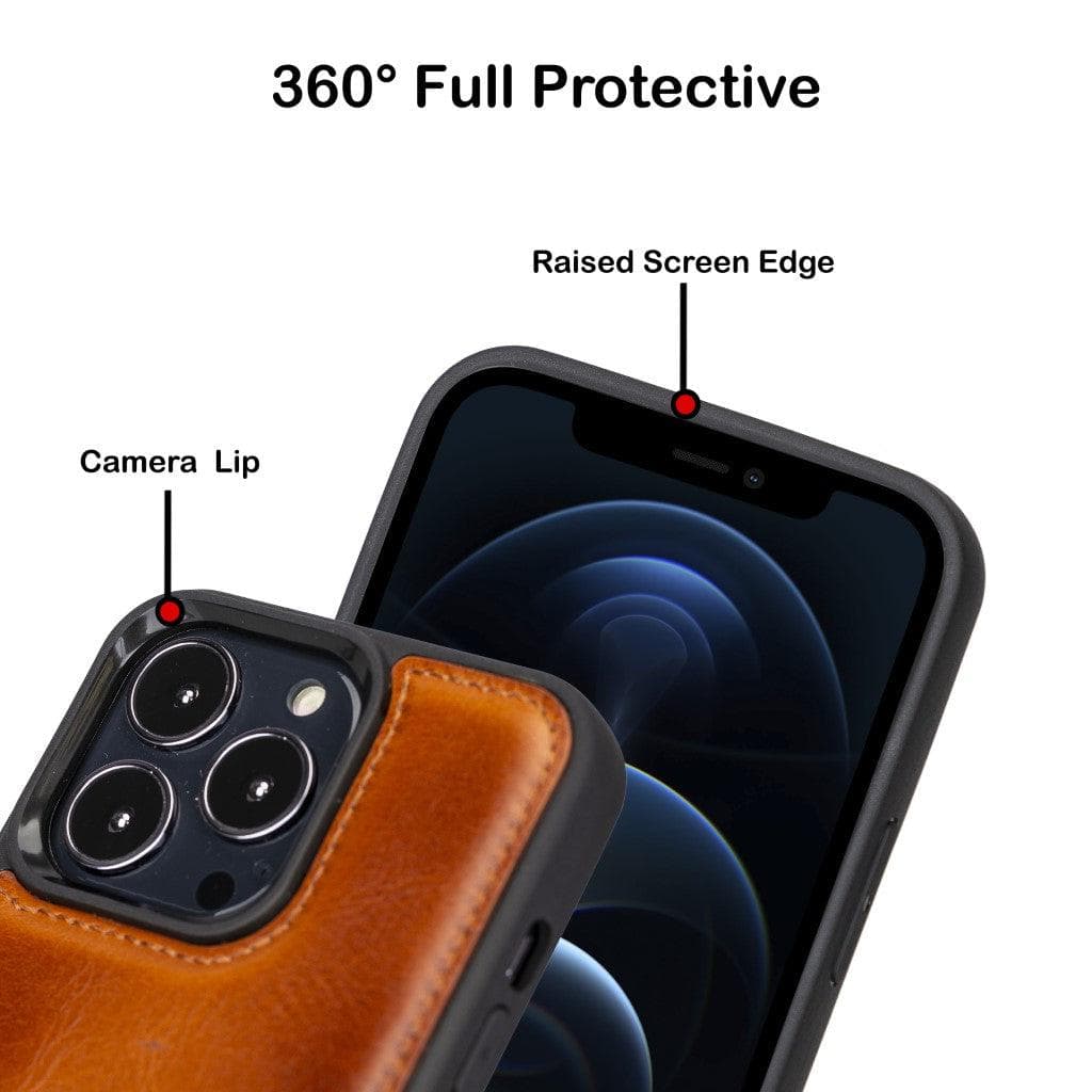 Flexible Leather Back Cover with CardHolder for iPhone 13 Series