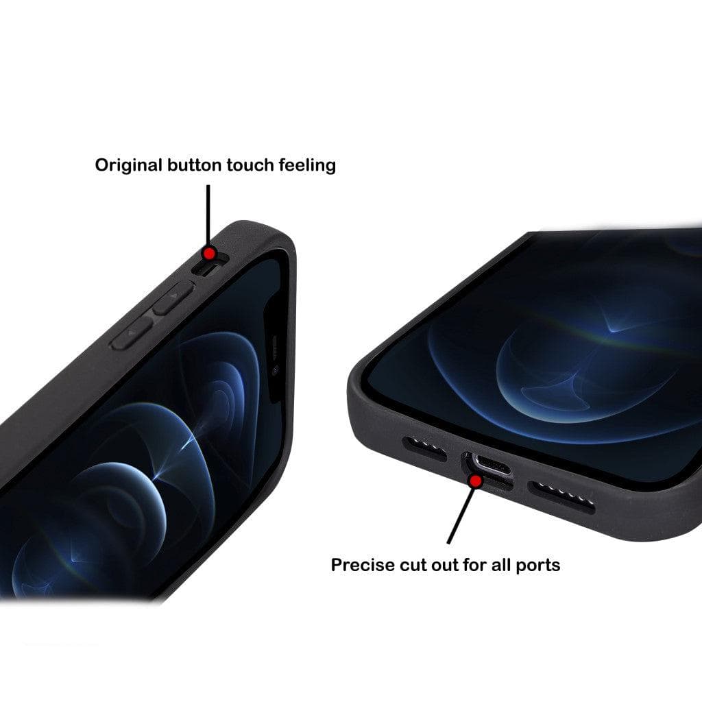 Flexible Leather Back Cover with CardHolder for iPhone 13 Series