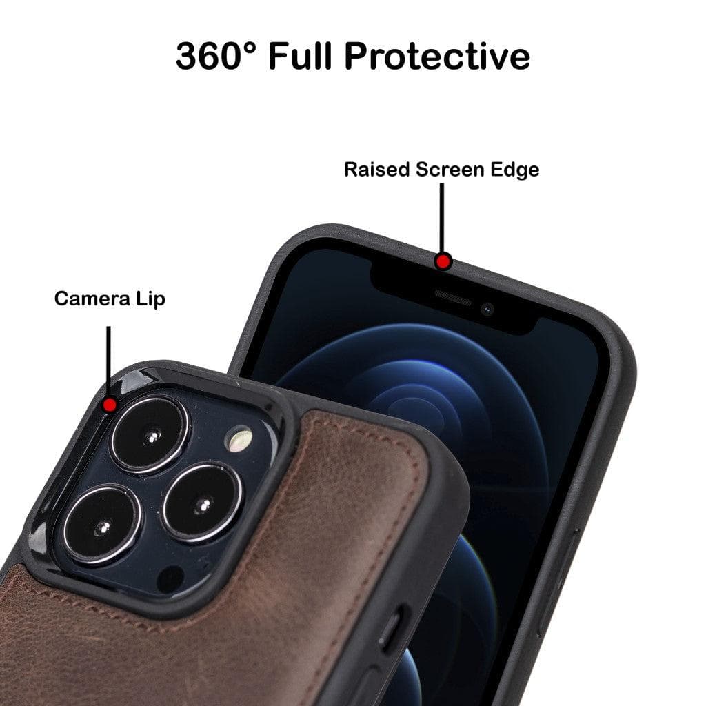 Flexible Leather Back Cover with CardHolder for iPhone 13 Series
