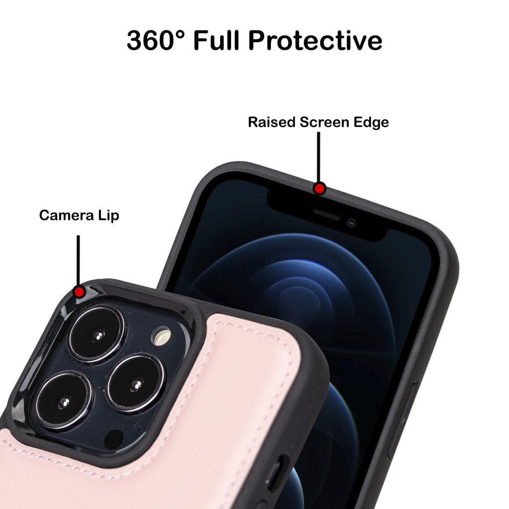 Flexible Leather Back Cover with CardHolder for iPhone 13 Series