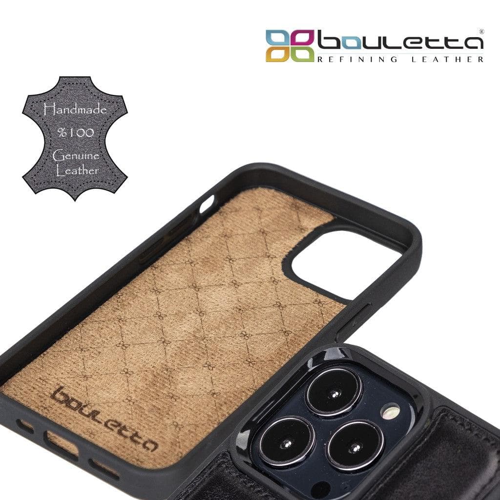 Flexible Leather Back Cover with CardHolder for iPhone 13 Series