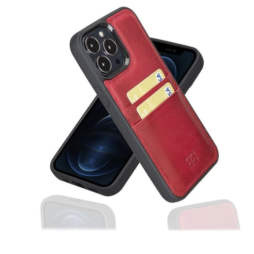 Flexible Leather Back Cover with CardHolder for iPhone 13 Series