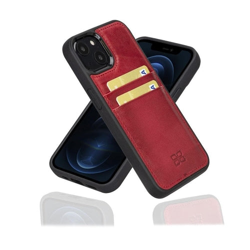 Flexible Leather Back Cover with CardHolder for iPhone 13 Series