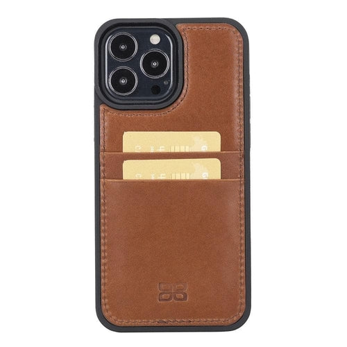 Flexible Leather Back Cover with CardHolder for iPhone 13 Series
