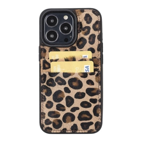 Flexible Leather Back Cover with CardHolder for iPhone 13 Series