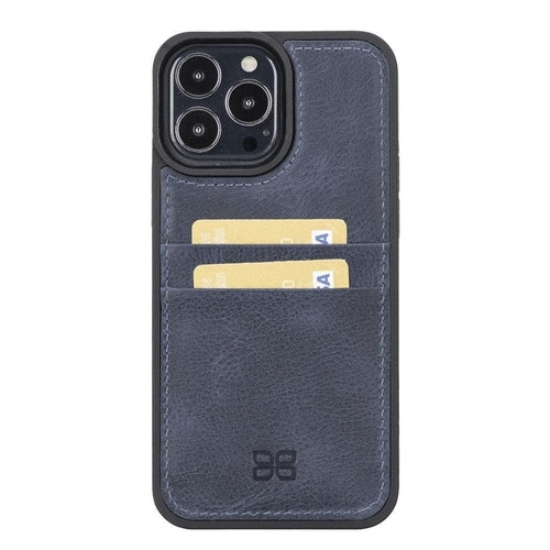 Flexible Leather Back Cover with CardHolder for iPhone 13 Series