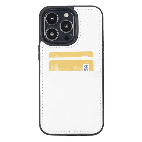 Flexible Leather Back Cover with CardHolder for iPhone 13 Series