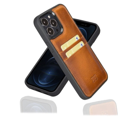 Flexible Leather Back Cover with CardHolder for iPhone 13 Series