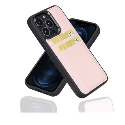 Flexible Leather Back Cover with CardHolder for iPhone 13 Series