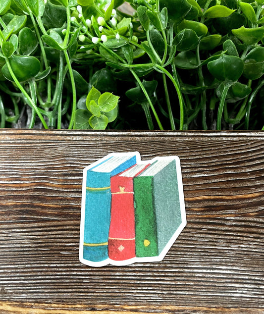 Vintage Watercolor Books, Love to Read, Die Cut Sticker, Books,