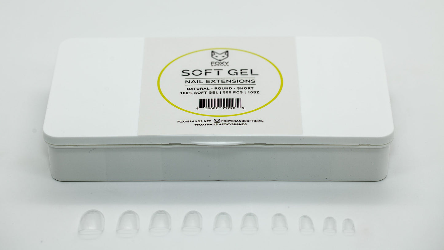 Foxy Soft Gel Nails – Oval Short (GEL-X Method)