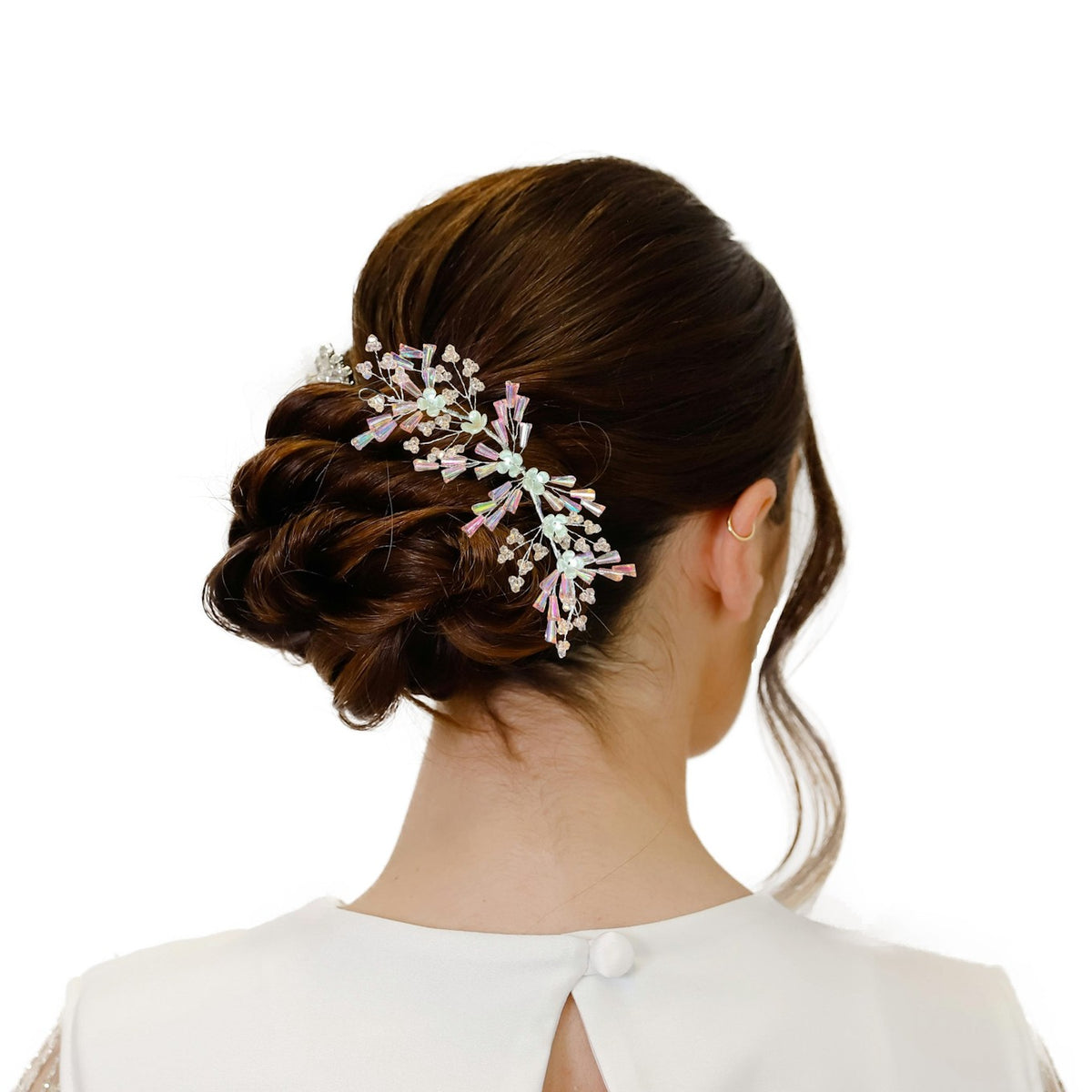 Formal Floral Hair Clip for Weddings & Proms