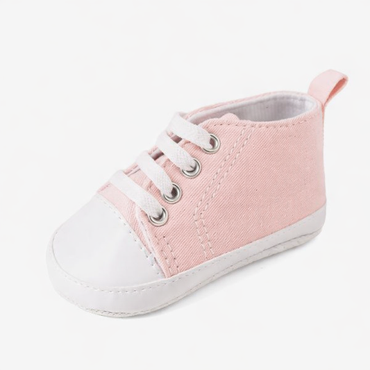 Baby Pink High Top Lace Sneakers
