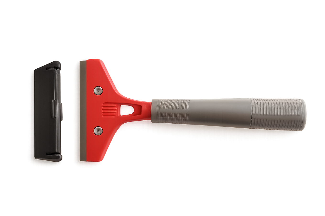 Red and Gray Window Squeegee with Black Holder