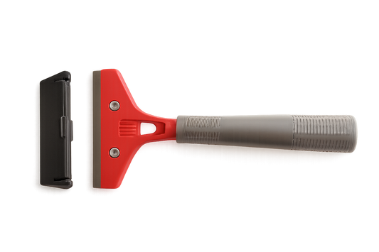 Red and Gray Window Squeegee with Black Holder
